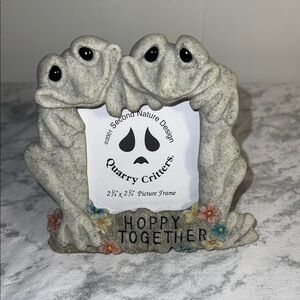 Second Nature Design Quarry Critters Hoppy Together Frog Frame 2001
